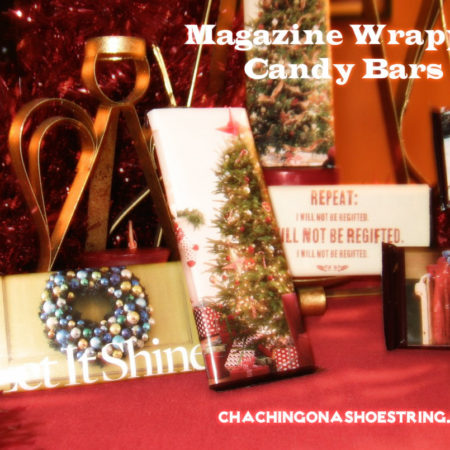 Rule of One Gift Idea: Magazine Wrapped Candy Bars